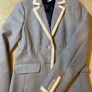 J. Crew Wool Gray & Cream Blazer Size 6